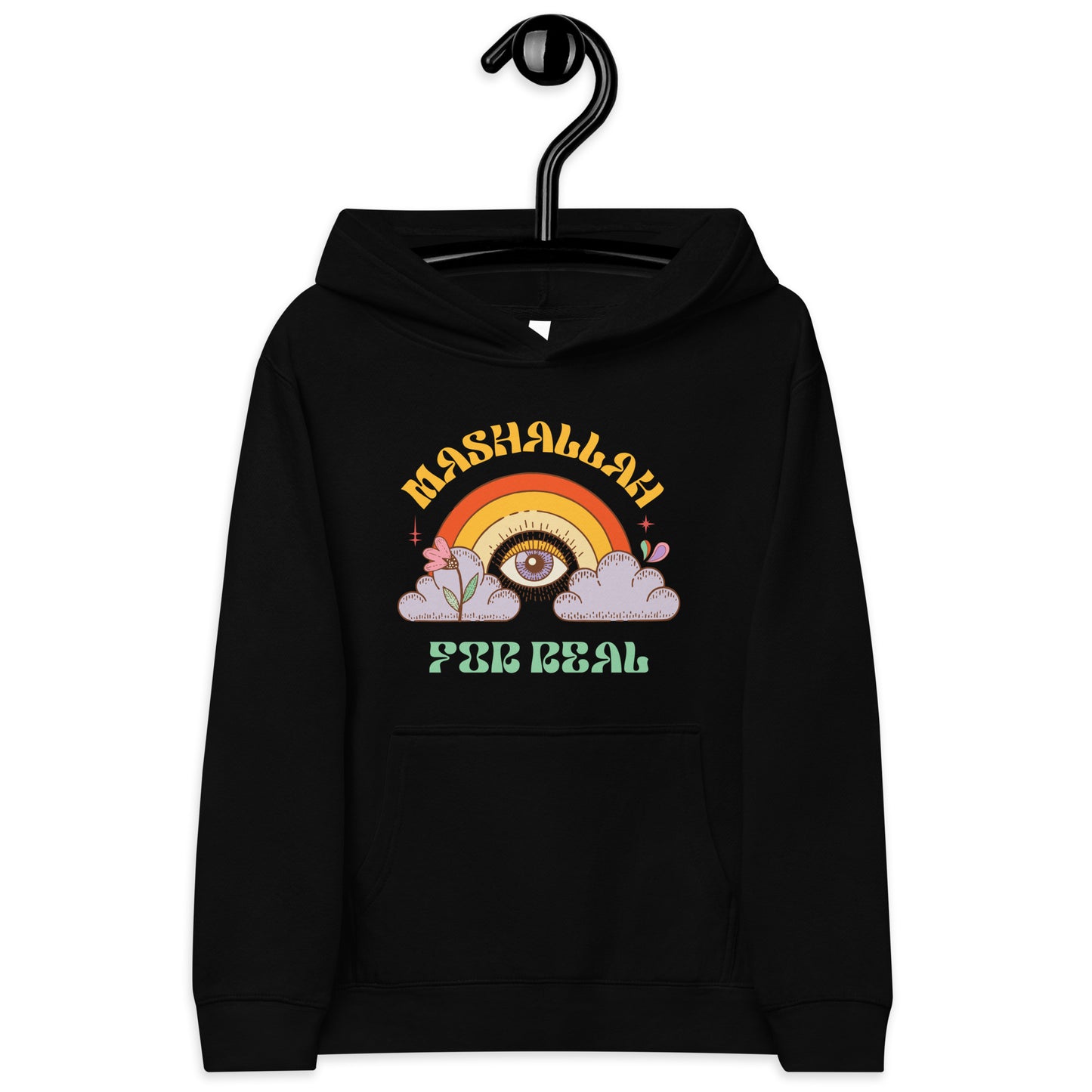 Kids fleece hoodie - Rainbow Eye