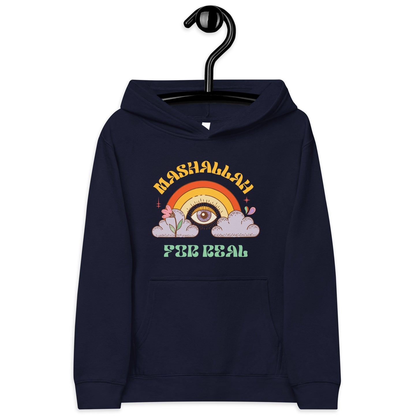 Kids fleece hoodie - Rainbow Eye